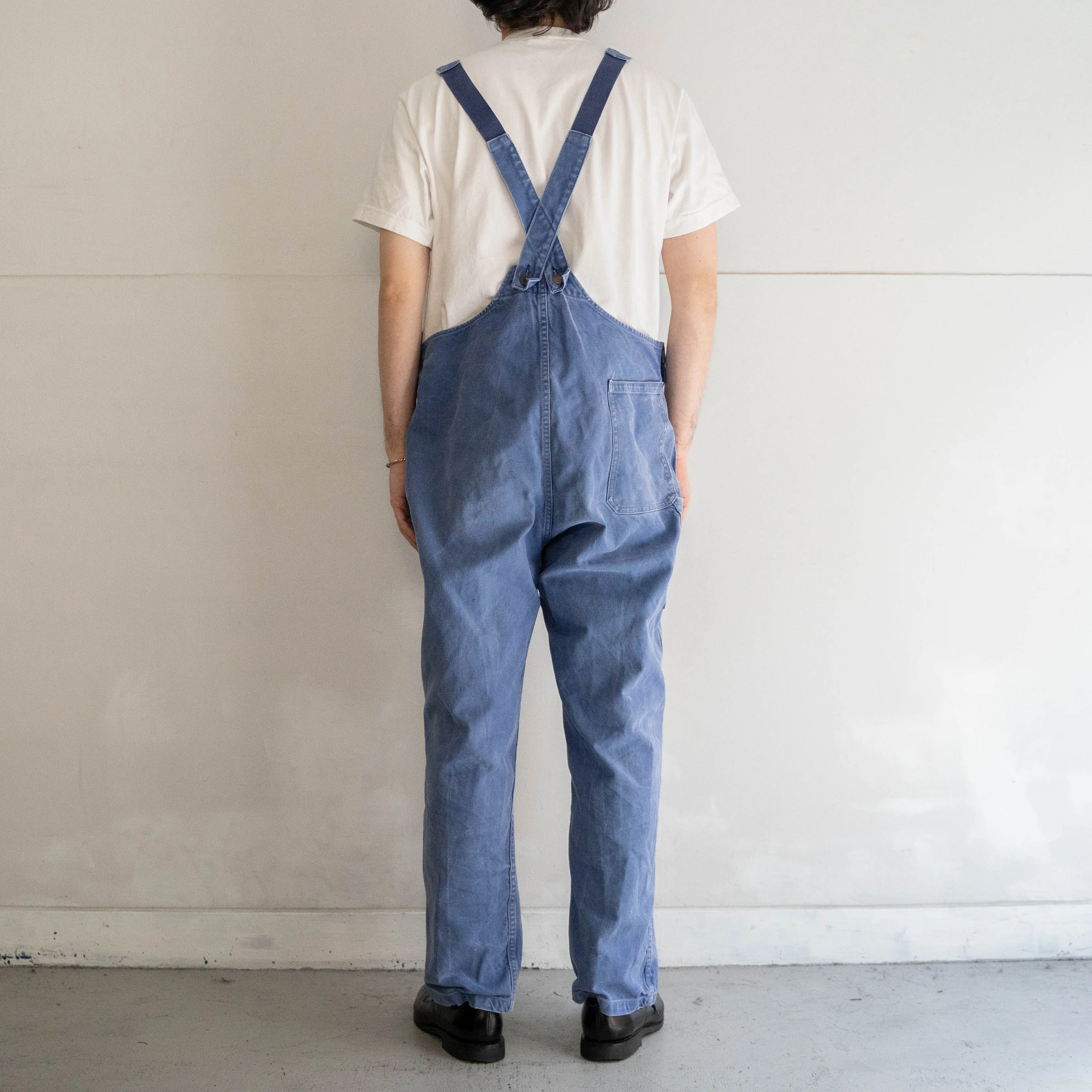 1960-70s Germany cotton twill overall -good fade & damage-