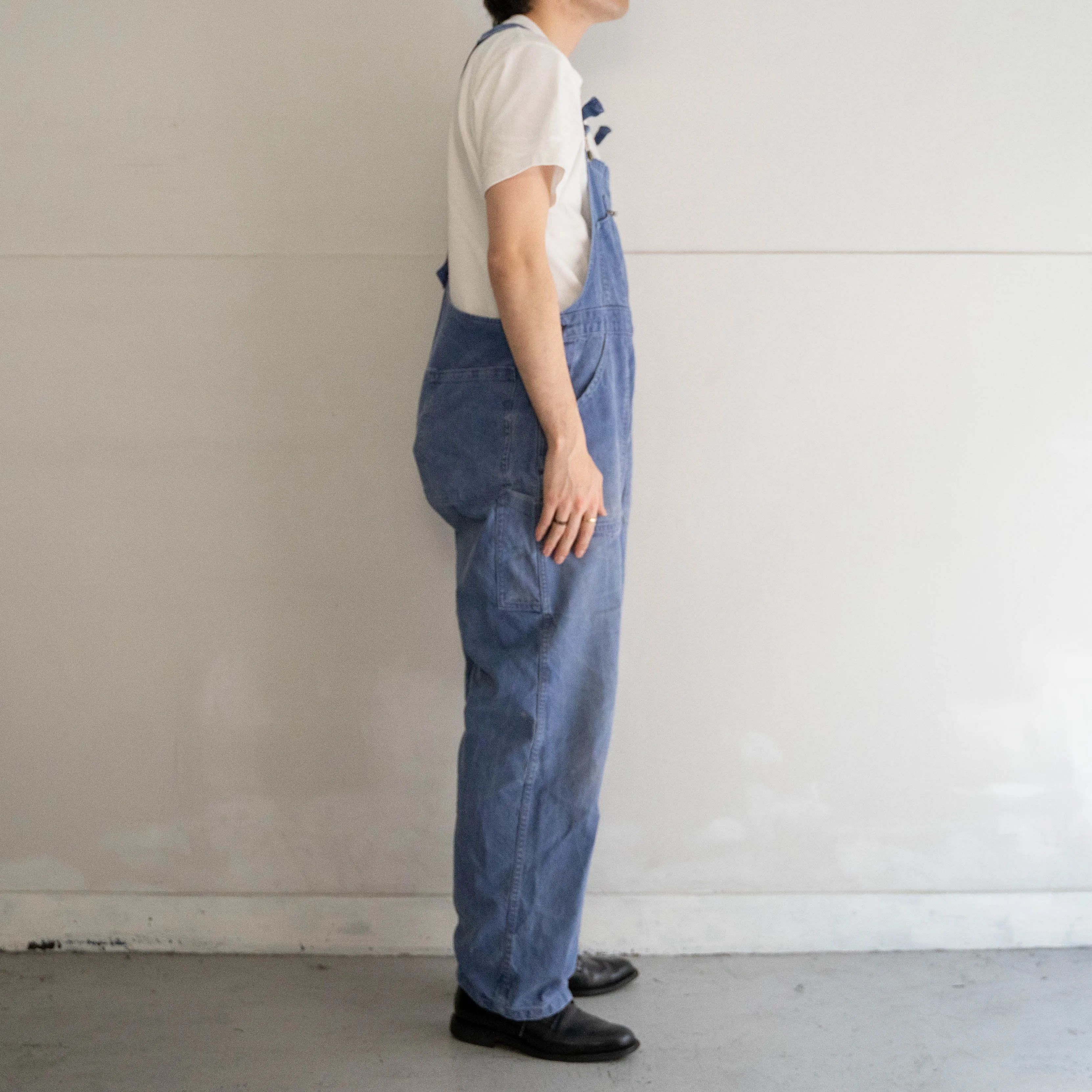 1960-70s Germany cotton twill overall -good fade & damage-