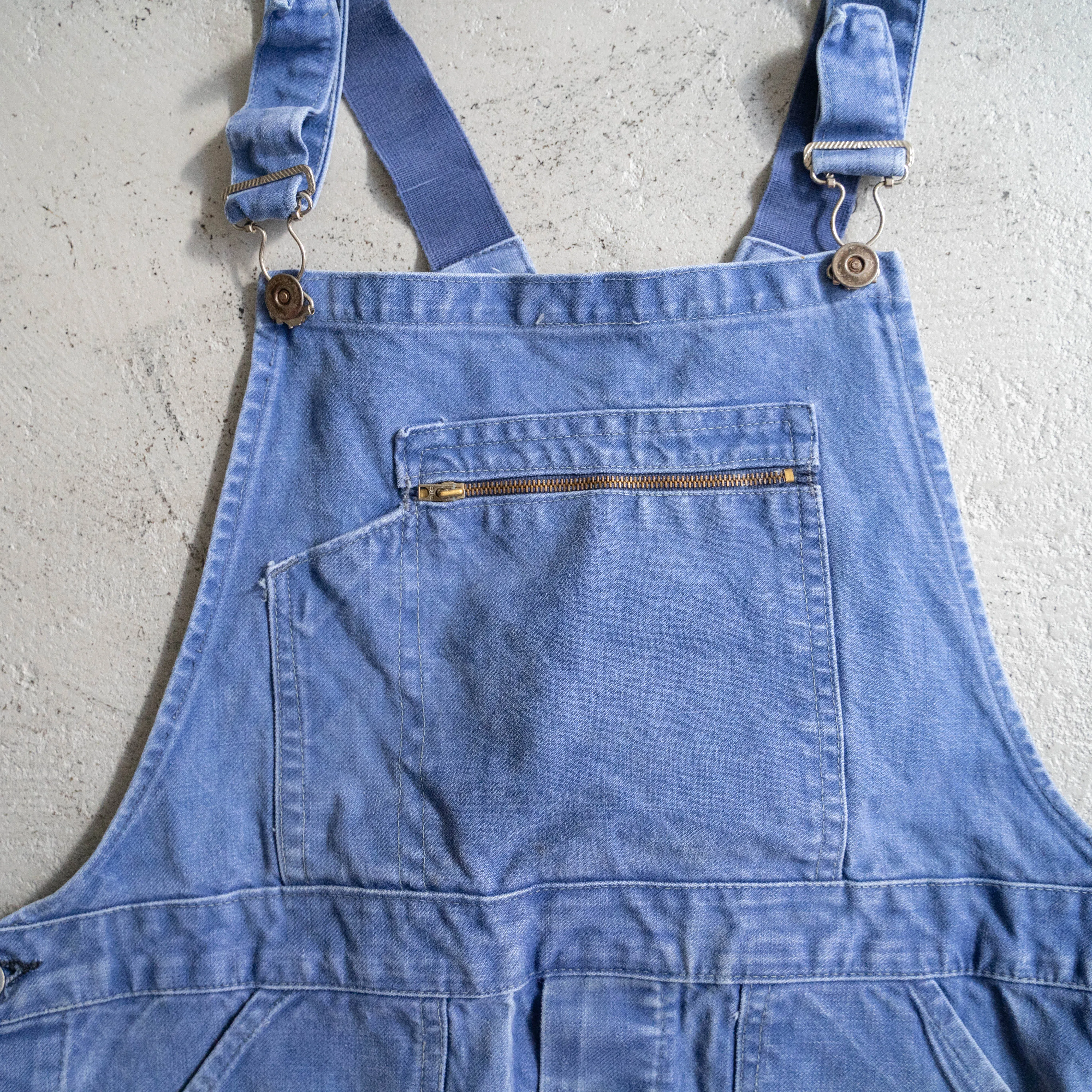 1960-70s Germany cotton twill overall -good fade & damage-