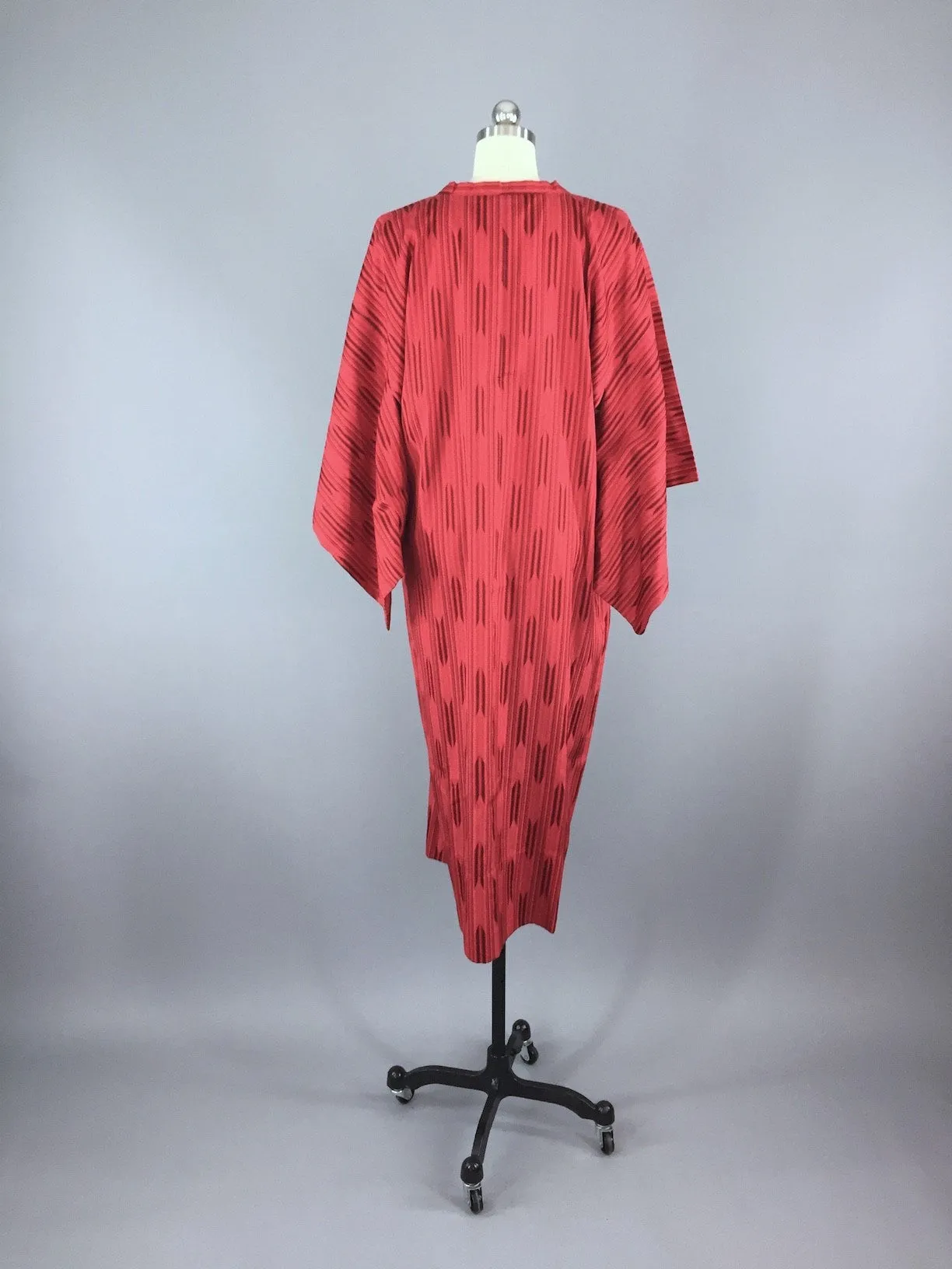 1980s Vintage Michiyuki Kimono Coat / Red Chevron Arrows