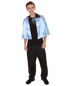 Adult Men's Vampire Cape | Blue & Black Halloween Costume