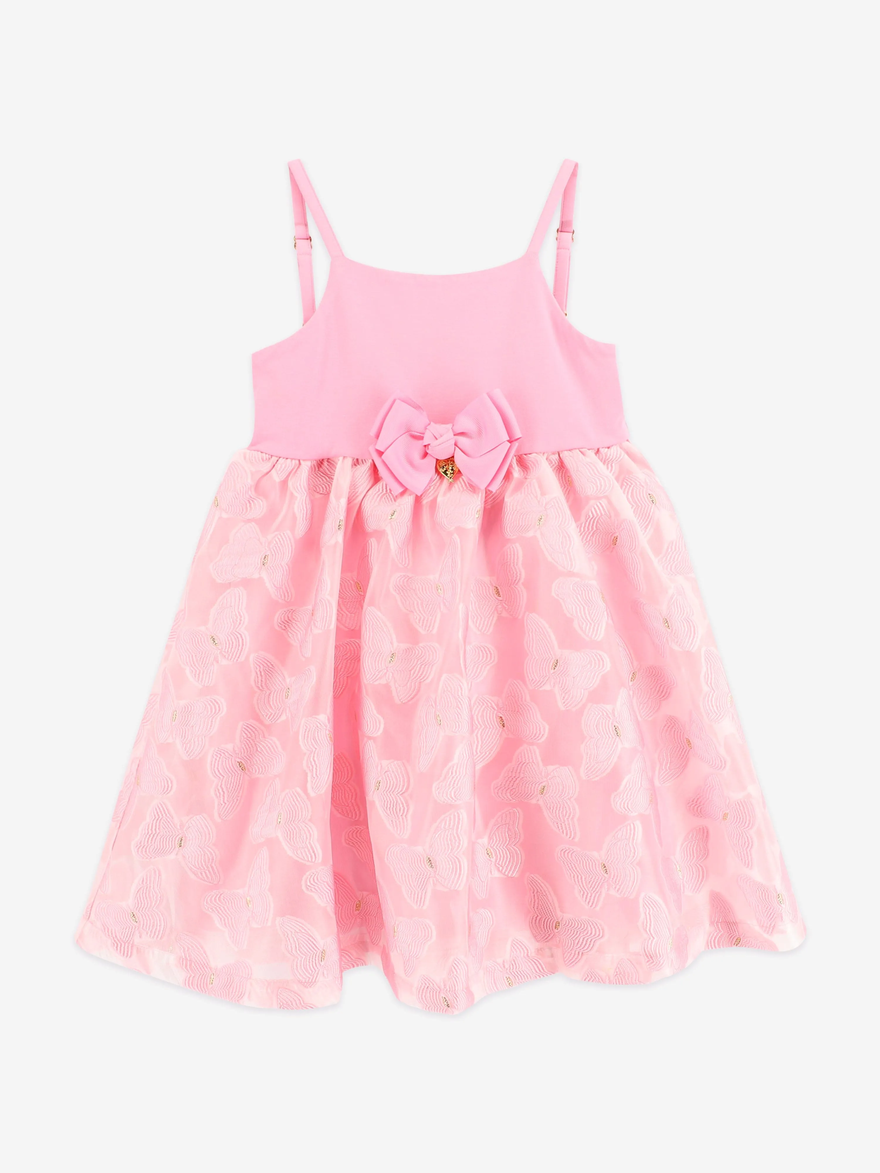 Angels Face Girls Apollo Butterfly Strappy Dress in Pink