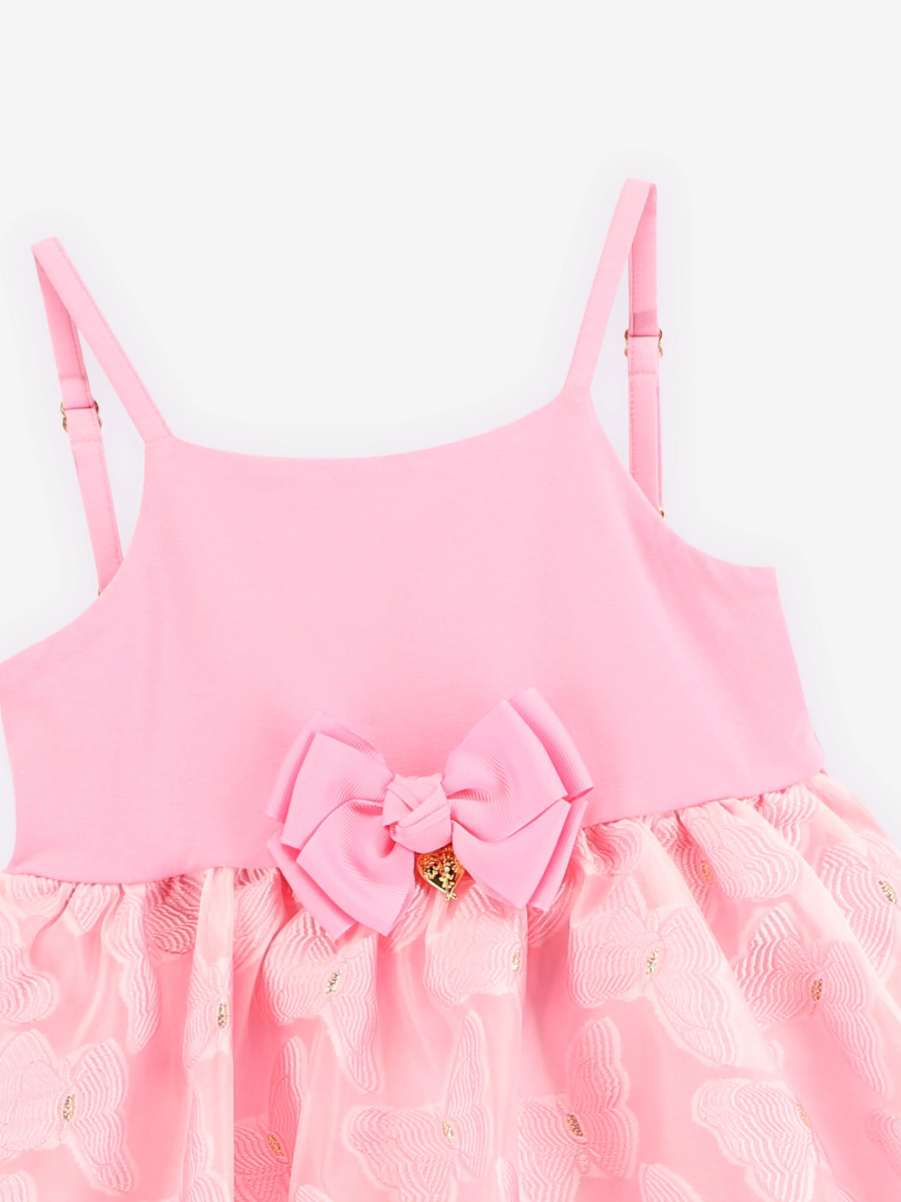 Angels Face Girls Apollo Butterfly Strappy Dress in Pink