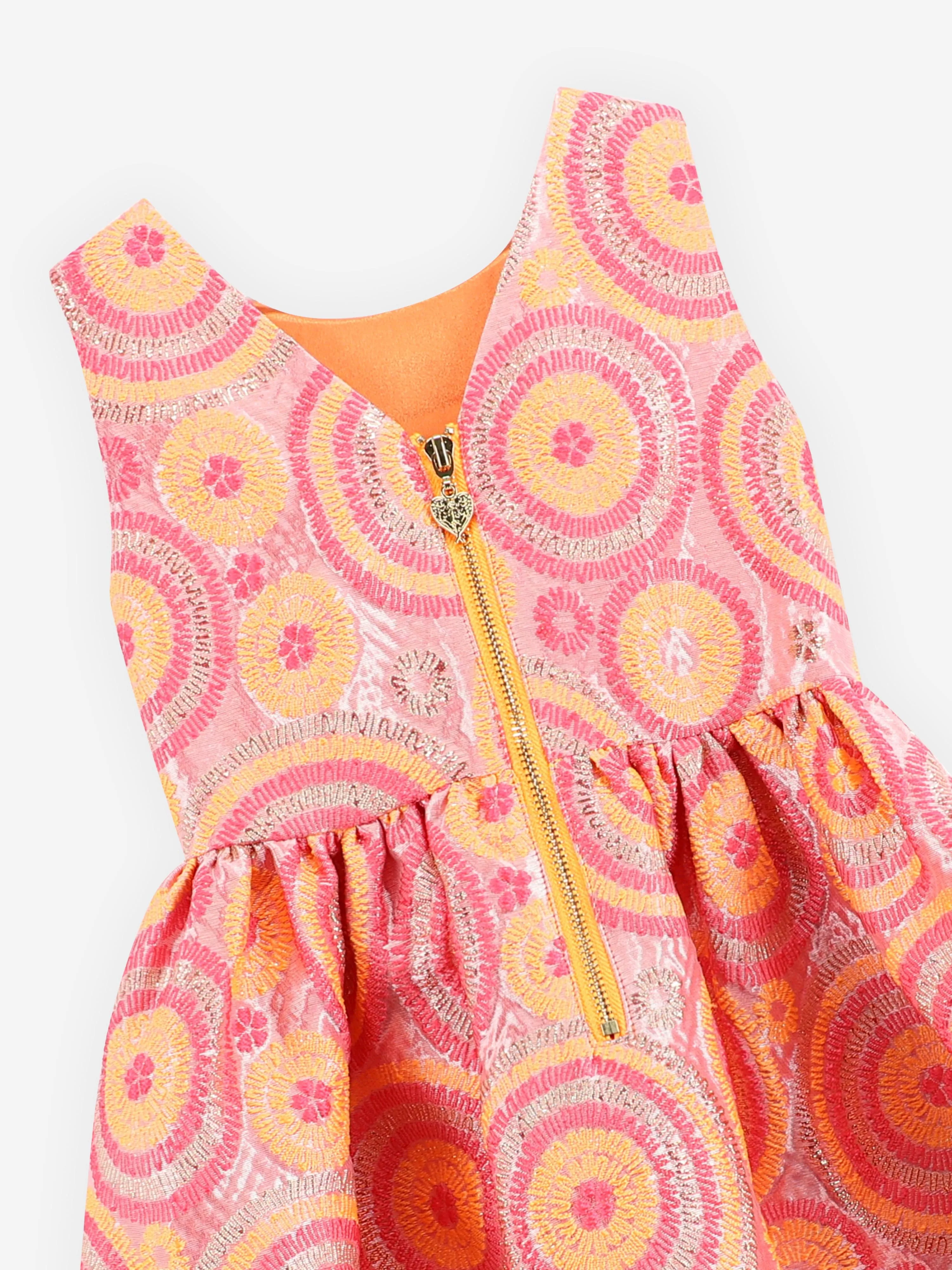 Angels Face Girls Ruby Circle Dress in Orange