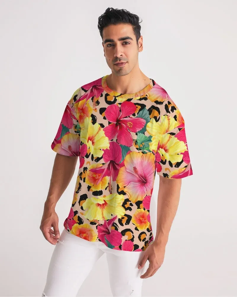 Animal Print Island Flowers Men's Premium Tee