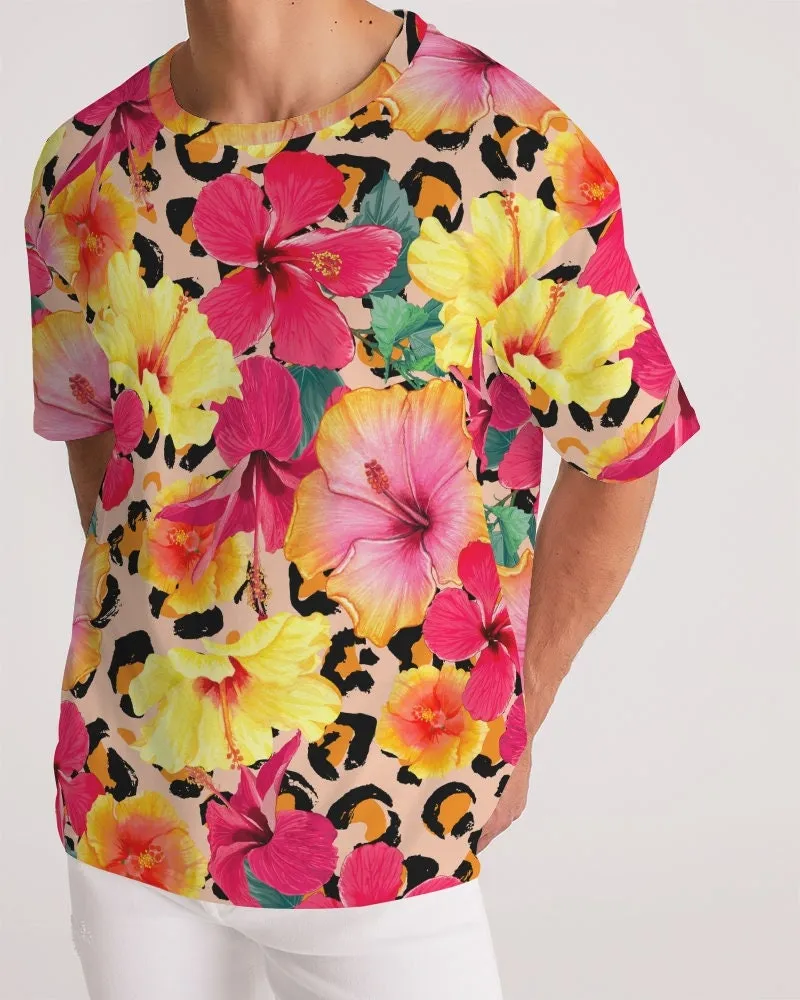 Animal Print Island Flowers Men's Premium Tee