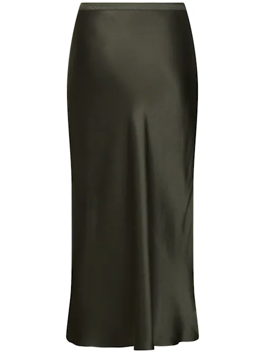 ANINE BING   Bar silk satin midi skirt 