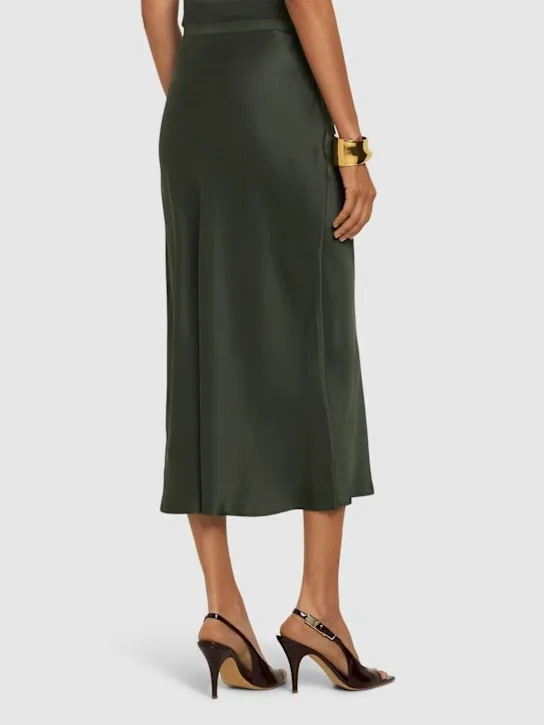 ANINE BING   Bar silk satin midi skirt 