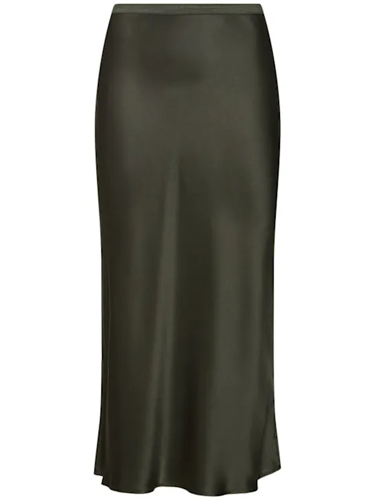 ANINE BING   Bar silk satin midi skirt 