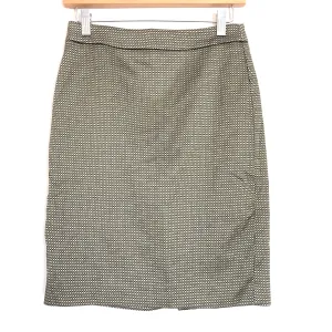 Ann Taylor Petite Small Check Metallic Pencil Skirt- Size 4P