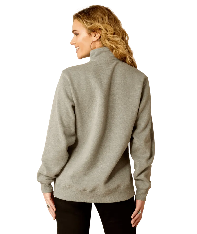 Ariat Women's Heather Grey 1/2 Zip Sweatshirt