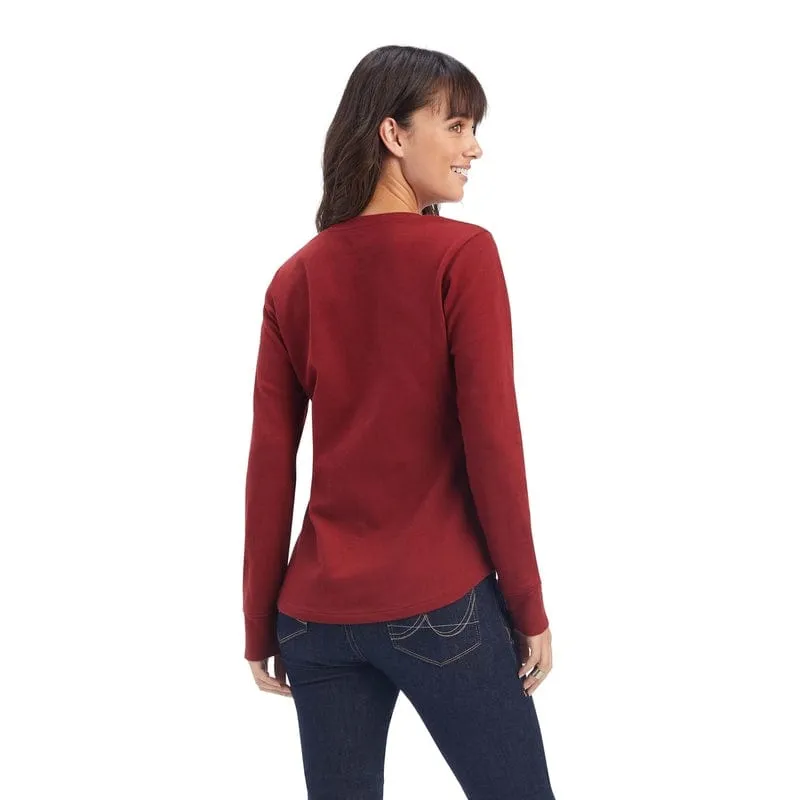 Ariat Women's Rouge Red Long Sleeve Shirt 10041340