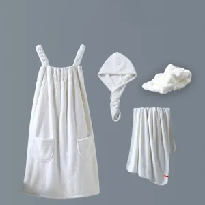 Bathrobe Wrappable Pure Cotton Absorbent Quick Dry Bath Skirt