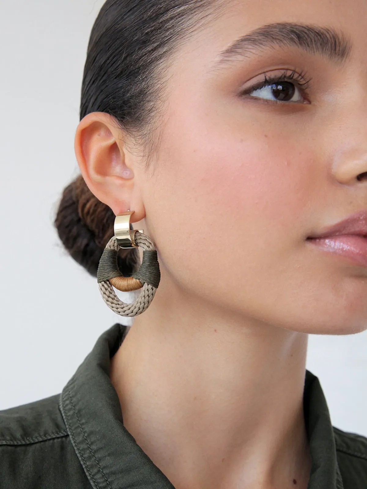 Beige Vessel Earrings