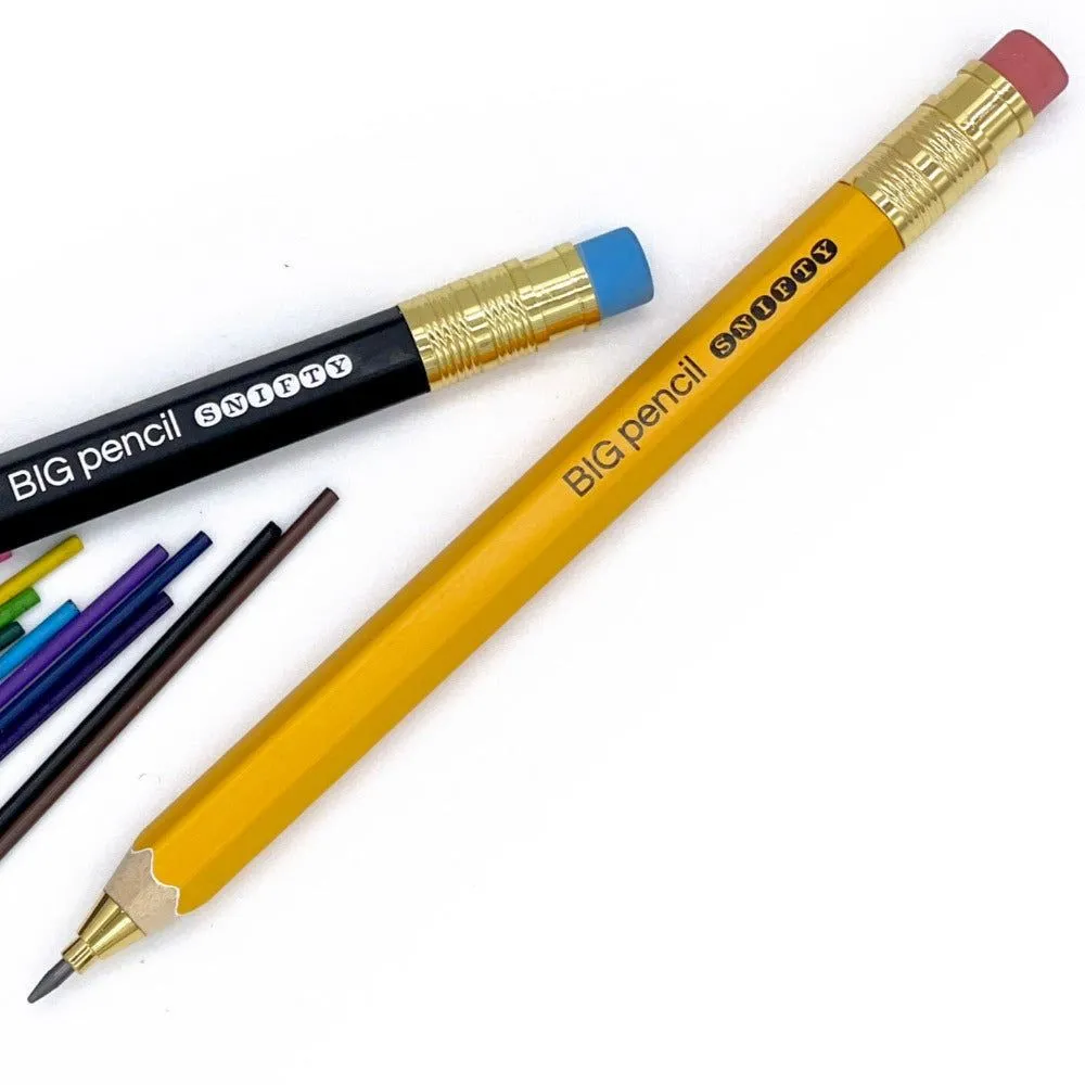 Big Graphite Mechanical Pencil With Refills and Erasers