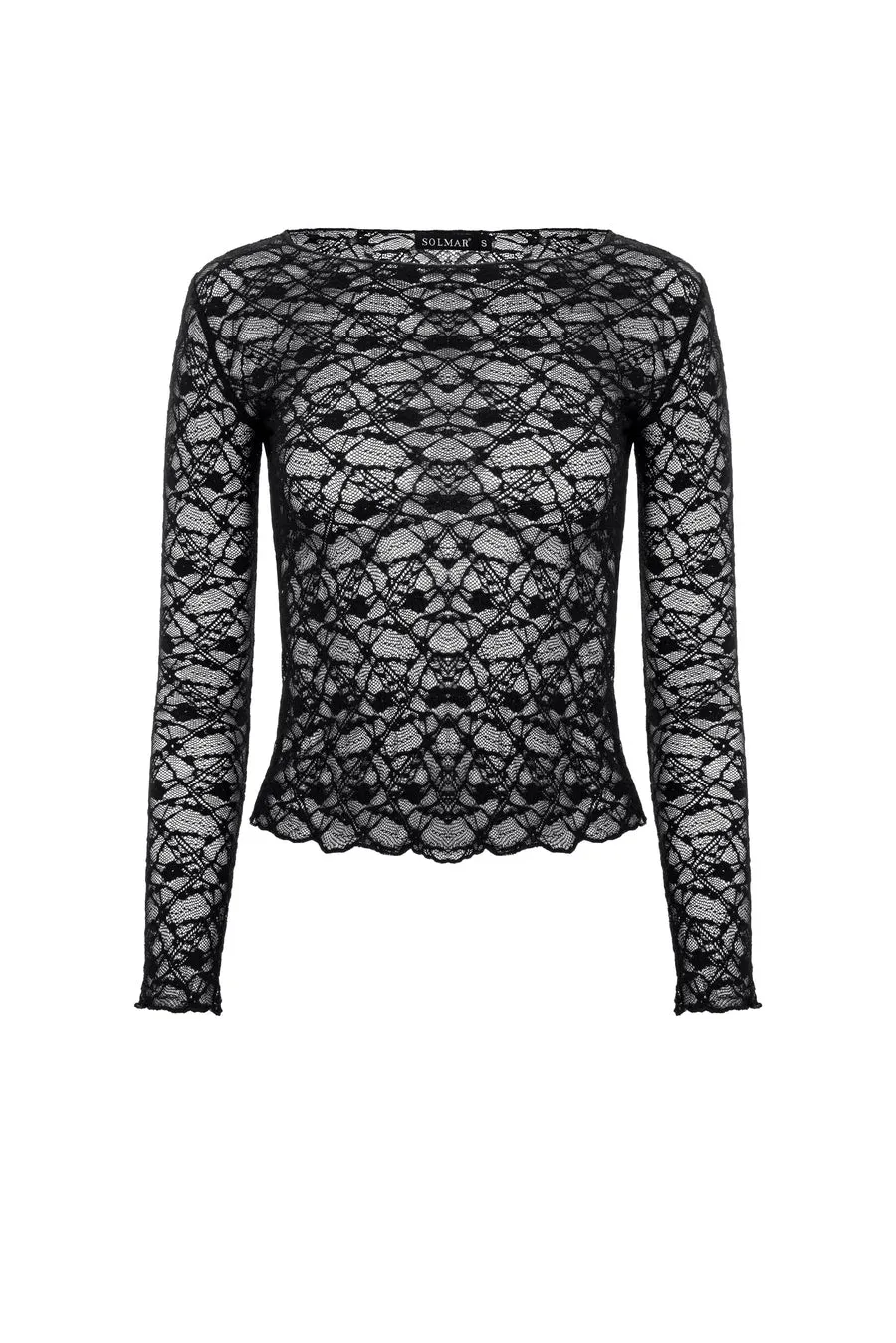 Black Lace Long Sleeve Top