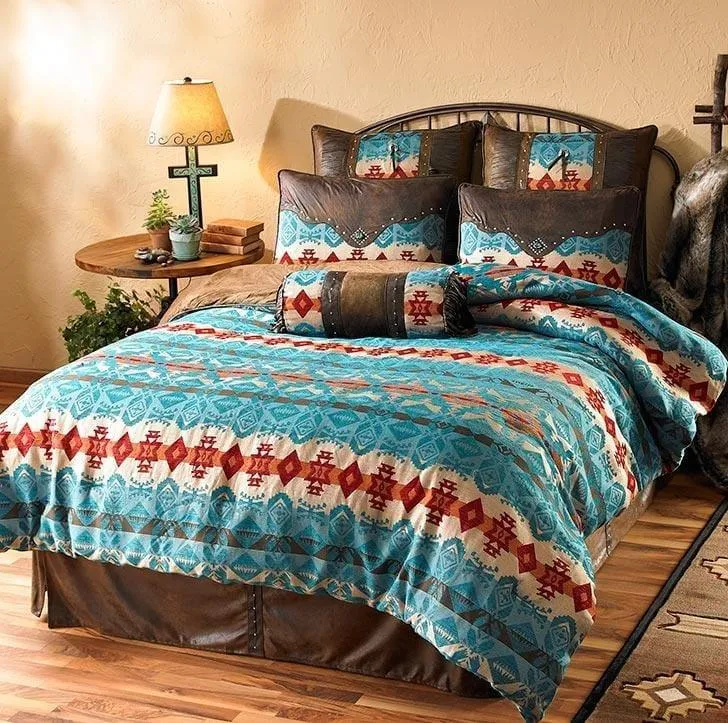 Blue Dorado Southwestern Comforter Collection