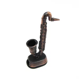 Bronze Metal Miniature Saxophone Replica Pencil Sharpener