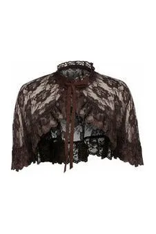 Brown Lace Cape