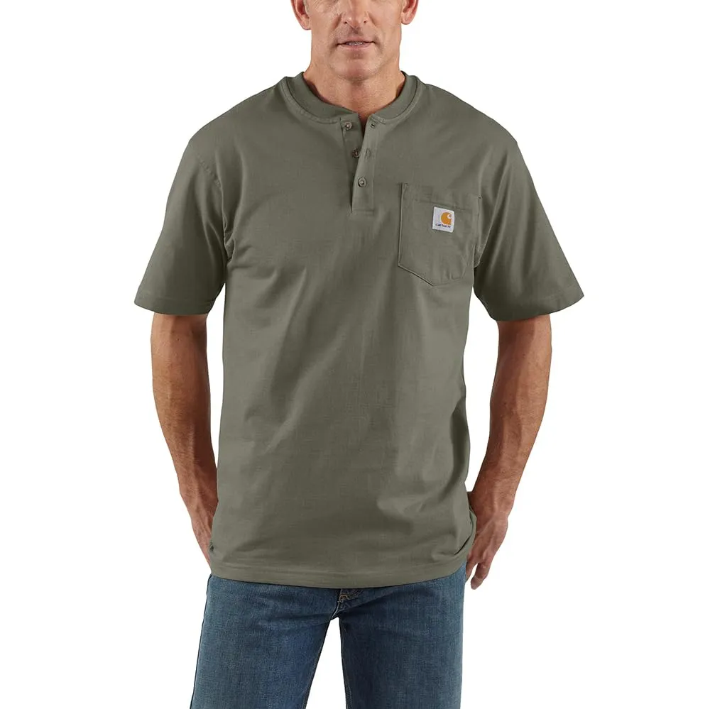 Carhartt K84 Men's Loose Fit Heavyweight Short-Sleeve Pocket Henley T-Shirt