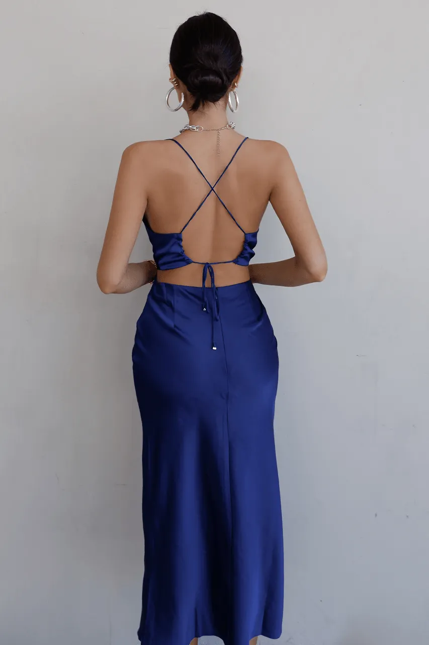 Charissa Slip Dress - Navy