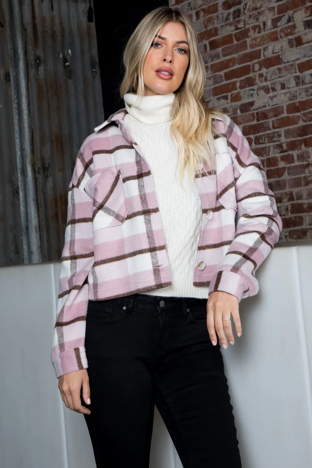 Classic Plaid Cropped Shacket