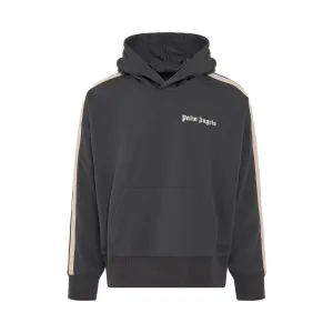 Classic Track Hoodie in Dark Grey/Off White