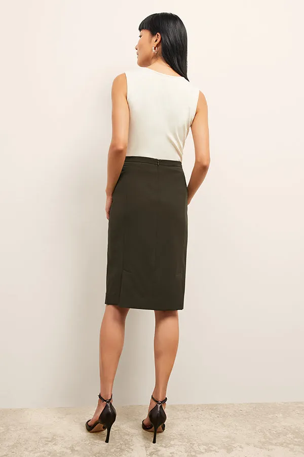 Cobble Hill Skirt - OrigamiTech :: Olive