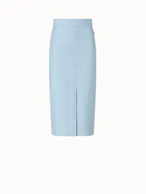 Cotton Silk Double-Face Pencil Skirt