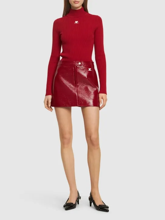 Courreges   Vinyl mini skirt 