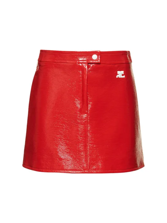 Courreges   Vinyl mini skirt 