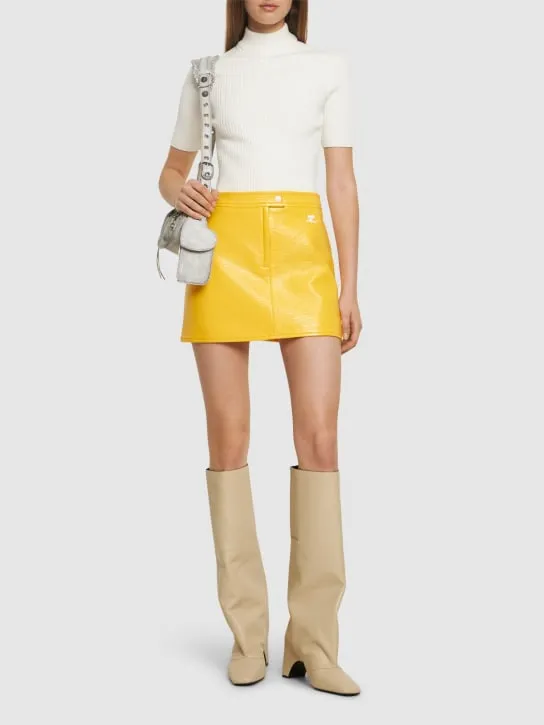 Courreges   Vinyl mini skirt 