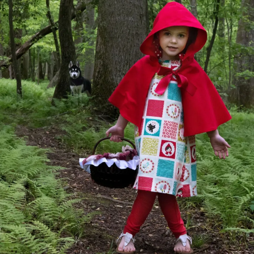 Cozy Red Cape for Girls