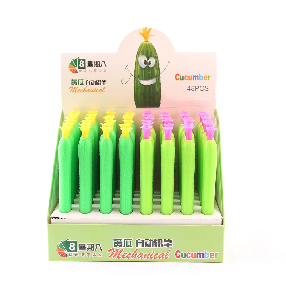 Cucumber Wearing A  Silicone Crawn  Mechanical Pencil