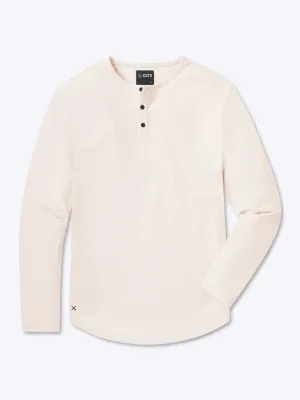 Cuts Ao Long Sleeve Henley Curve-Hem