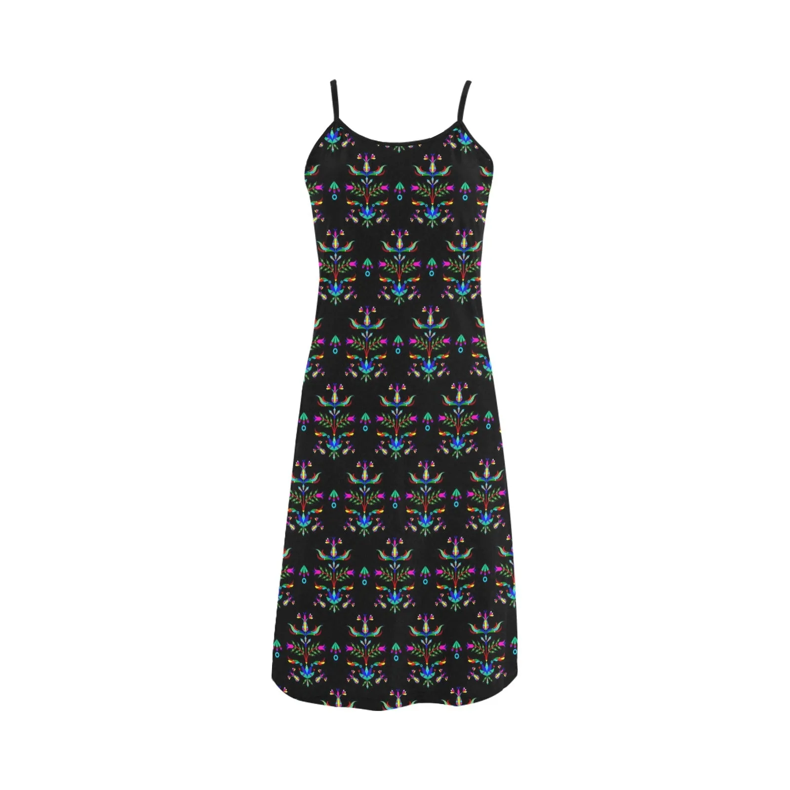 Dakota Damask Black Alcestis Slip Dress