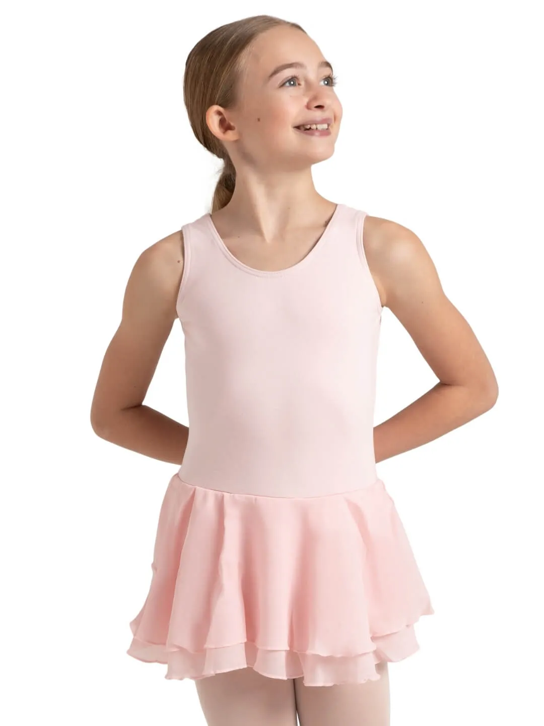 Double Layer Skirt Tank Dress - Girls