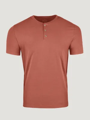 Dune Red Short Sleeve Henley FINAL SALE