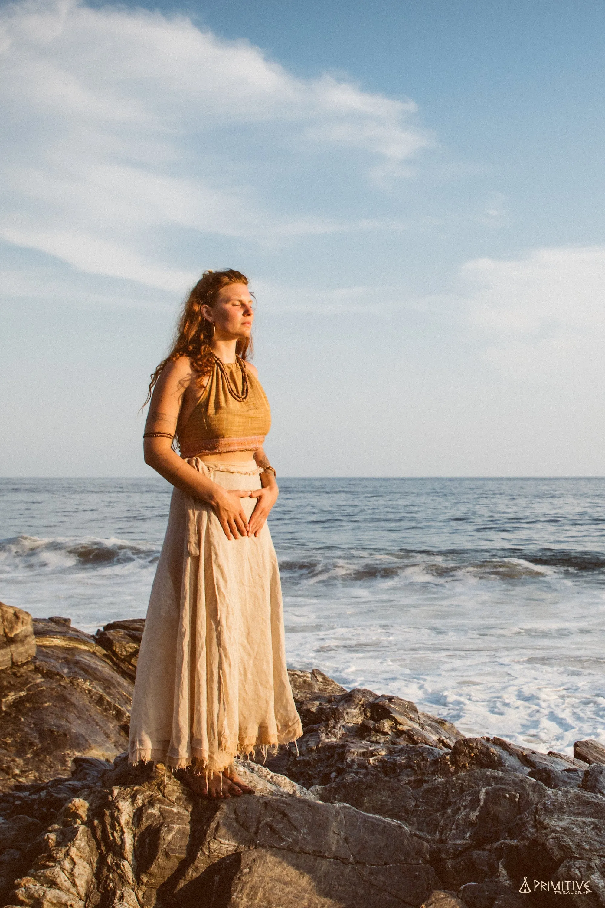 Earthy Wrap Skirt ๑⋙ Thin Linen