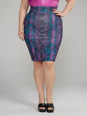 Fashion To Figure - Snake Print Bodycon Pencil Skirt