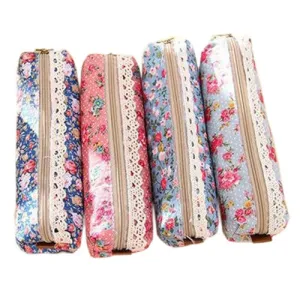 Fashion Women Pencil Bags Cute Floral Printed Pencil Bags For Girls