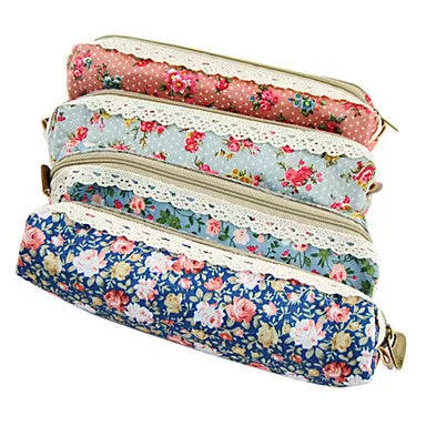 Fashion Women Pencil Bags Cute Floral Printed Pencil Bags For Girls