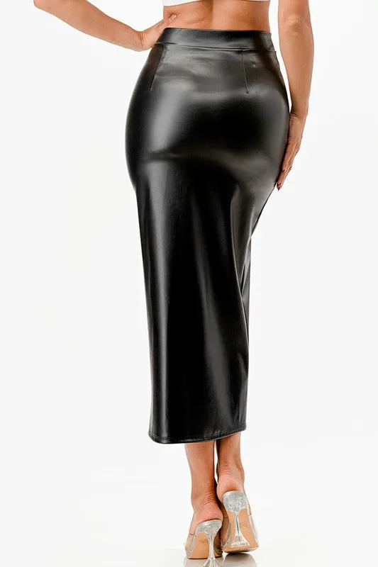 Faux Leather Pencil Skirt *More Colors