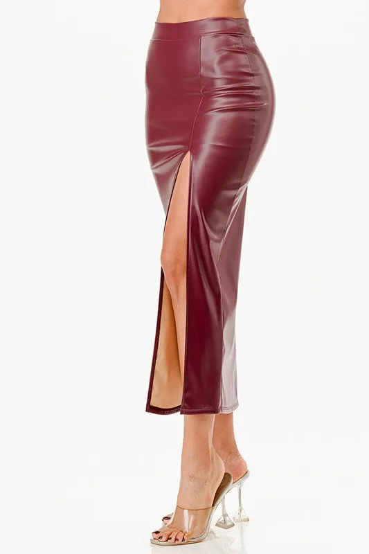 Faux Leather Pencil Skirt *More Colors