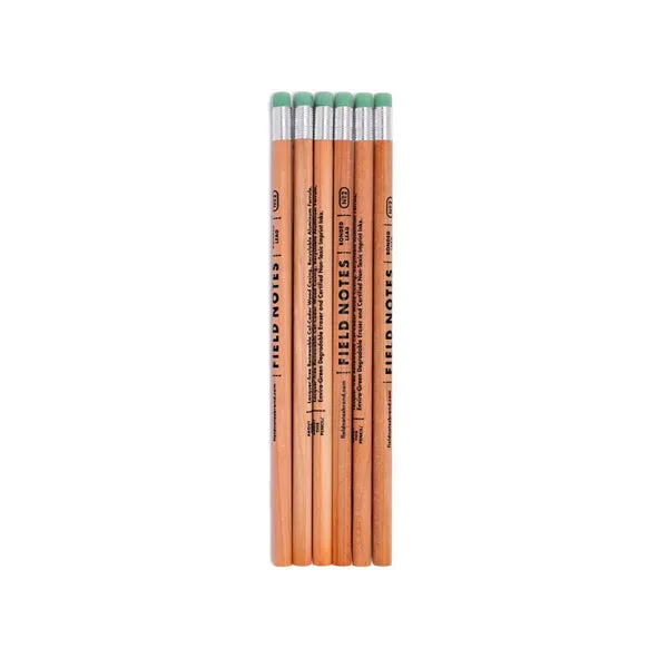 Field Notes Woodgrain Pencil 6 Pack - Natural