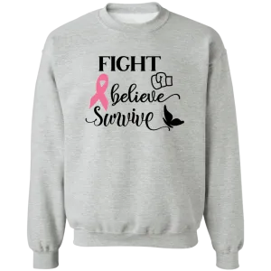 Fight & Believe Unisex Crewneck Pullover Sweatshirt