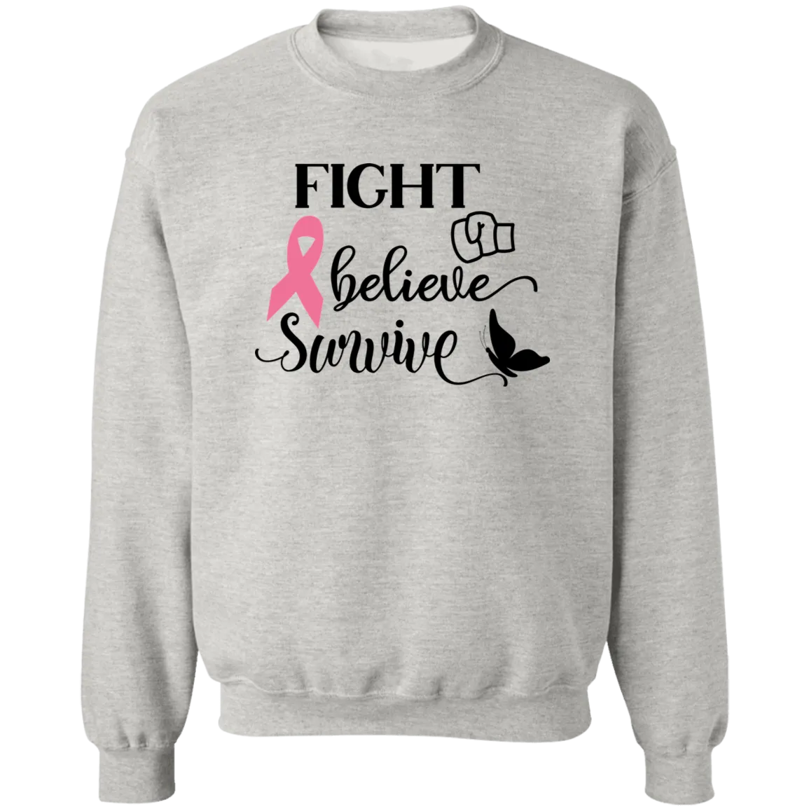 Fight & Believe Unisex Crewneck Pullover Sweatshirt