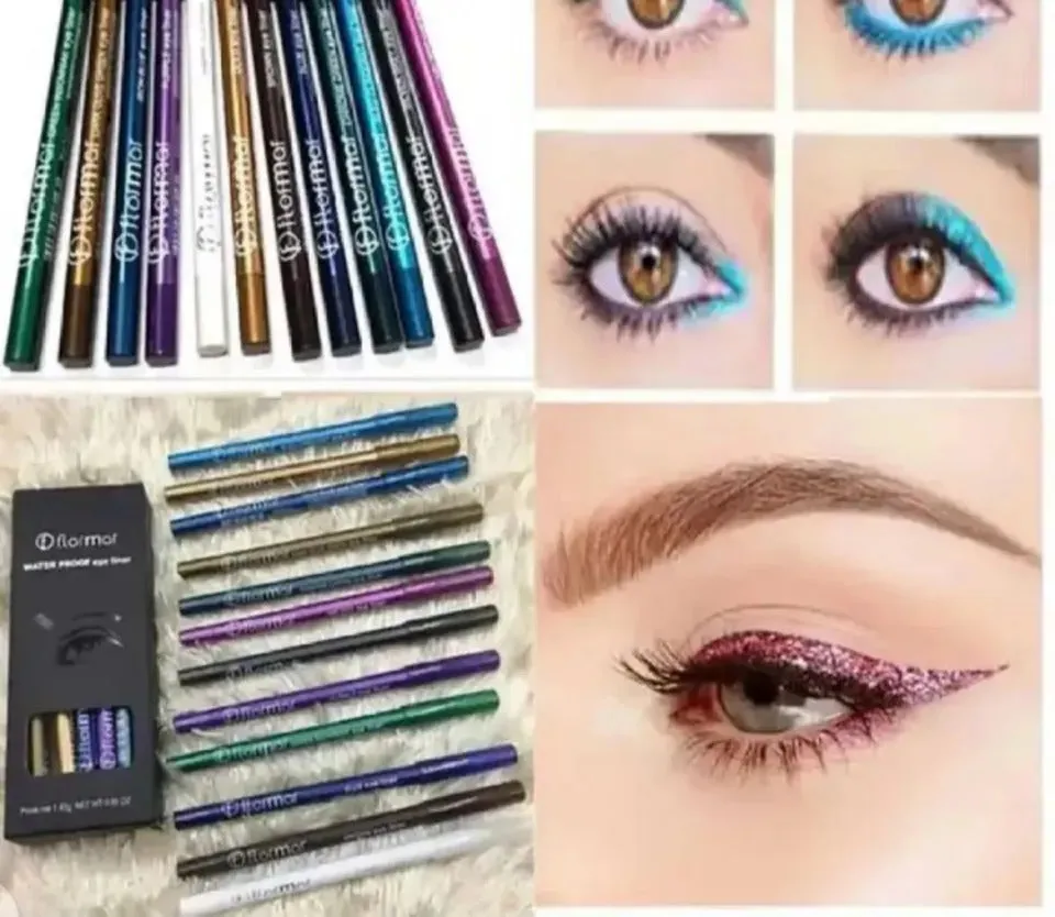 Flormar Glitter Eye And Lip Liner Pack Of 12.