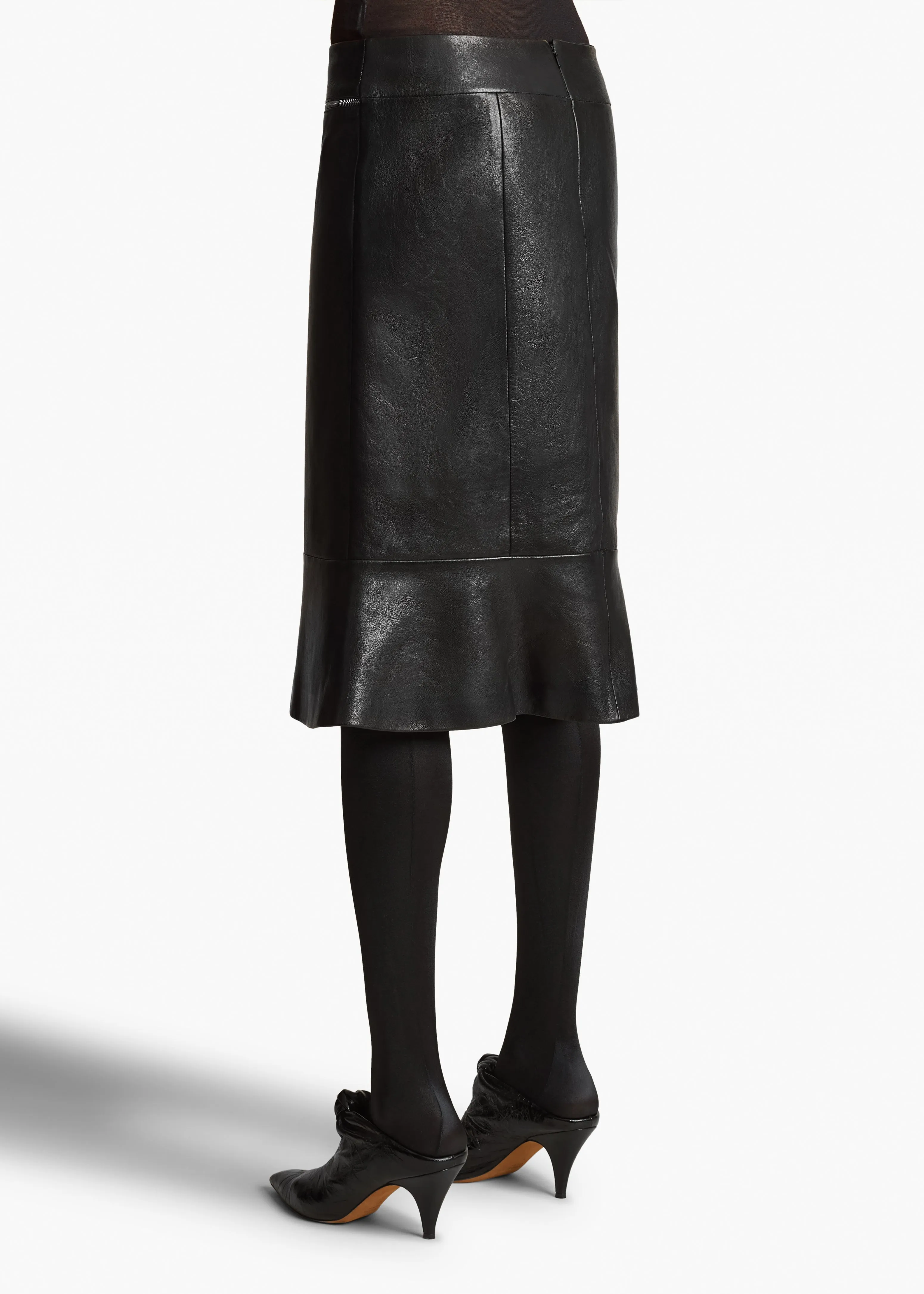 Francine Skirt in Black Leather