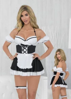 French Maid Costume Black and White